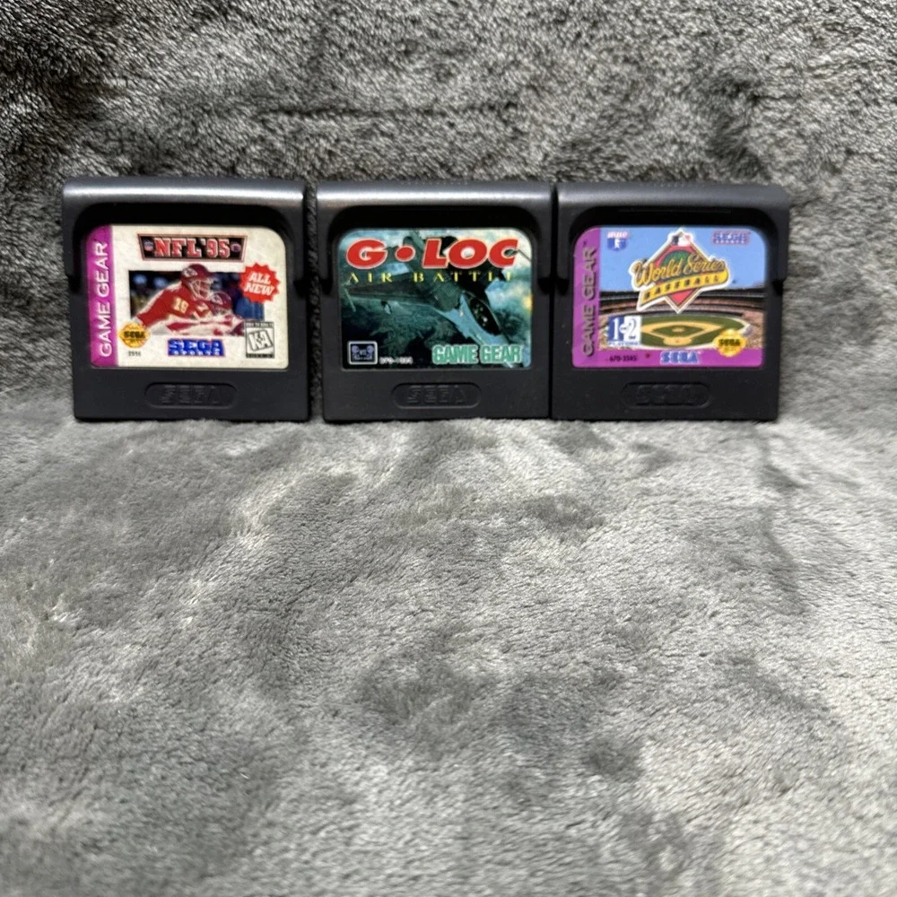 Sega‎ Game Gear Game Lot (3) G Loc Air Battle NFL 95 World Series Baseball